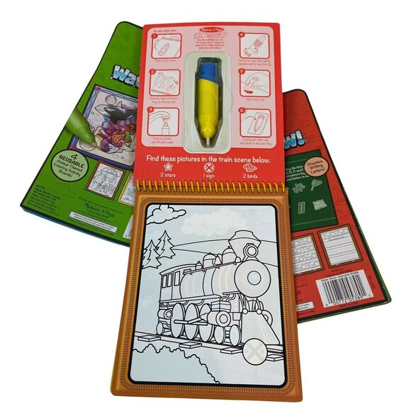 Melissa & Doug Activity Book Set Of Three On The Go Water Wow Water Reveal Pad - Picture 4 of 13